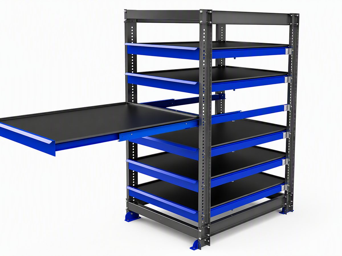 Compact module CML with one shelf fully extended